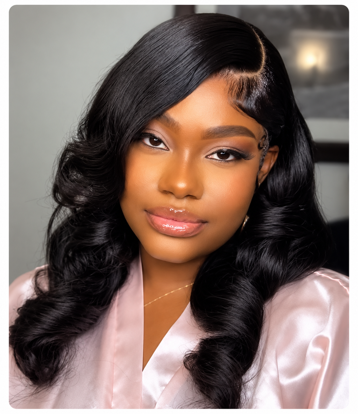 Bridesmaid Waves hair and makeup by Ceska Beauty