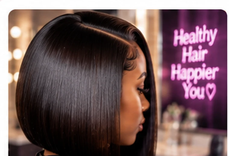 Sleek precision haircut and styling