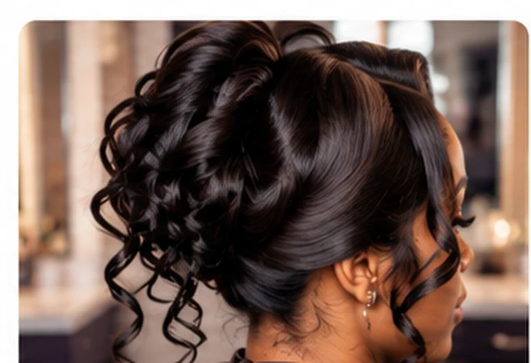 Special occasion updo hairstyle